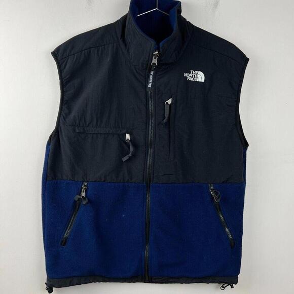 Vintage THE NORTH FACE Vest Jacket Mens Blue DENALI Size M  80s/90s TNF - Picture 1 of 5